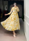 Nnk4502 Weightless Marbal Floral Print Frock Bulk Orders In India